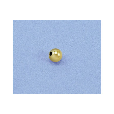 14k Złoty koralik, błyszczący 4mm duży otwór