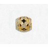 14K Złoty koralik z diamentami 9.5 x 9.75mm