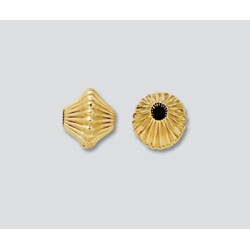 14K Złoty koralik, fantazyjny, fałdowany