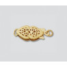 14K Złote zapięcie, perła, filigranowe 15x6mm