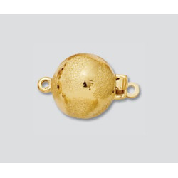 14K Złote zapięcie, kulka błyszcząca, pył gwiezdny 10mm