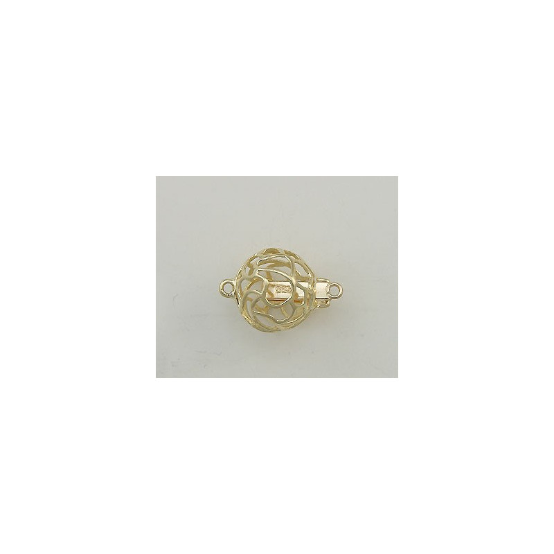 14K Złote zapięcie, kulka filigranowa 11.5mm