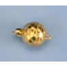 14K Złote zapięcie, kulka, młotkowana 12mm