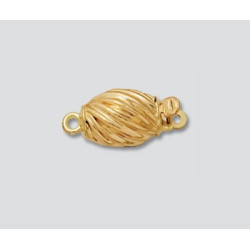 14K Złote zapięcie - owal, zakręcony 6.3x10mm