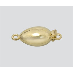 14K Złote zapięcie błyszczące 12x6mm