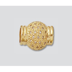 14K Złote zapięcie z diamentami 14.5x10.5mm