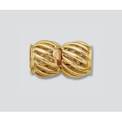 14K Złote zapięcie, beczki 15.25x8.3mm