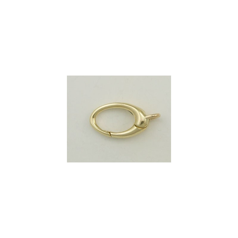 14K Złote zapięcie, owalne 7x12mm