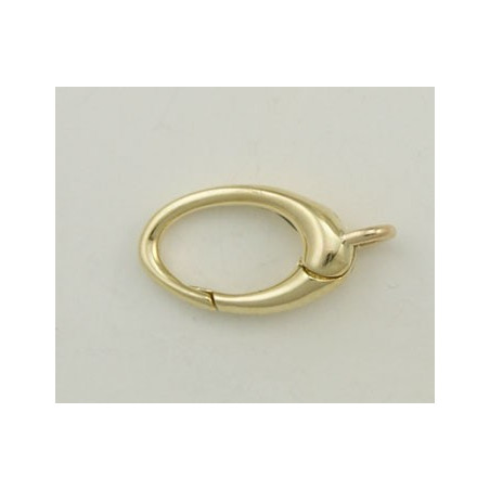 14K Złote zapięcie, owalne 7x12mm