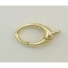 14K Złote zapięcie, owalne 7x12mm