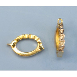 14K Złoty łącznik z diamentami 2.25x15.35mm