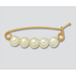 14K Złoty łącznik, zamykany z 5 perłami 23.5mm