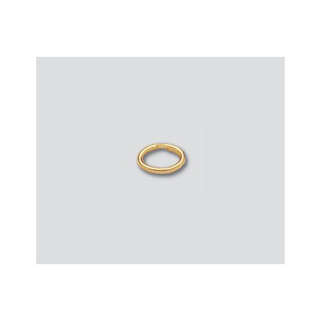 14K Złoty pierścień, owal 3.5x5.5mm