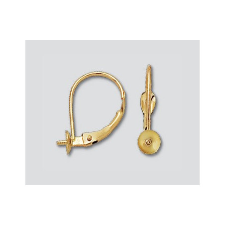 14K Złoty zatrzask 4mm Pad z trzpieniem