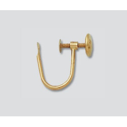 14K Złote bigle do kolczyków, francuski styl 9.25x12.15mm