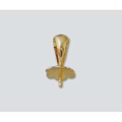 14K Złoty wisiorek 8.0mm żłobiony z trzpieniem i kielichem