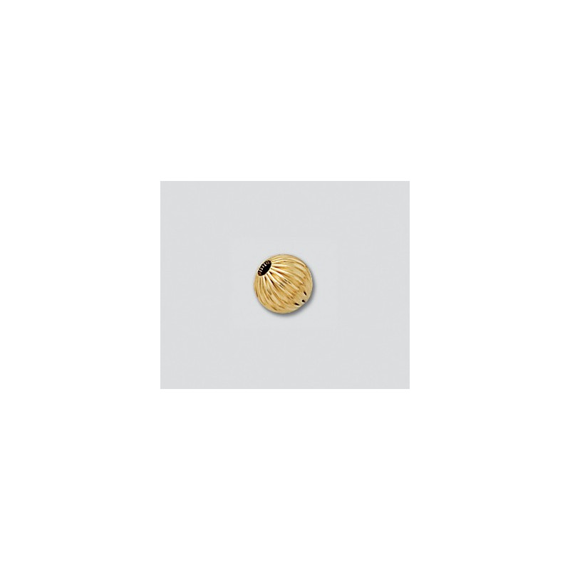 14K Złoty koralik, falisty