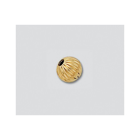 14K Złoty koralik, falisty