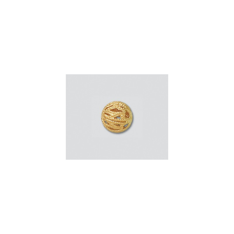 14K Złoty koralik, filigranowy